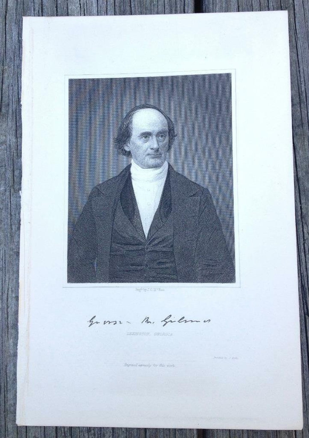 Rockingham Gilmer 1910 Original Engraving Print Lawyer