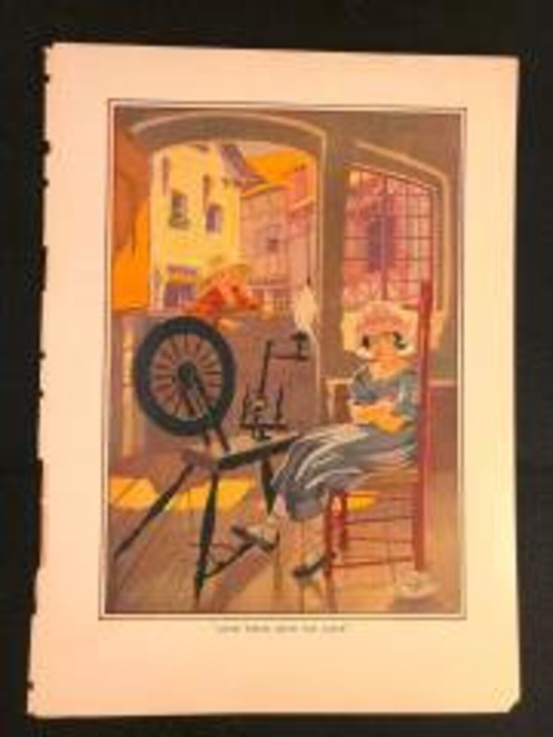 Elizabeth Curtis Cross Patch Draw Latch Original Antique Color Print