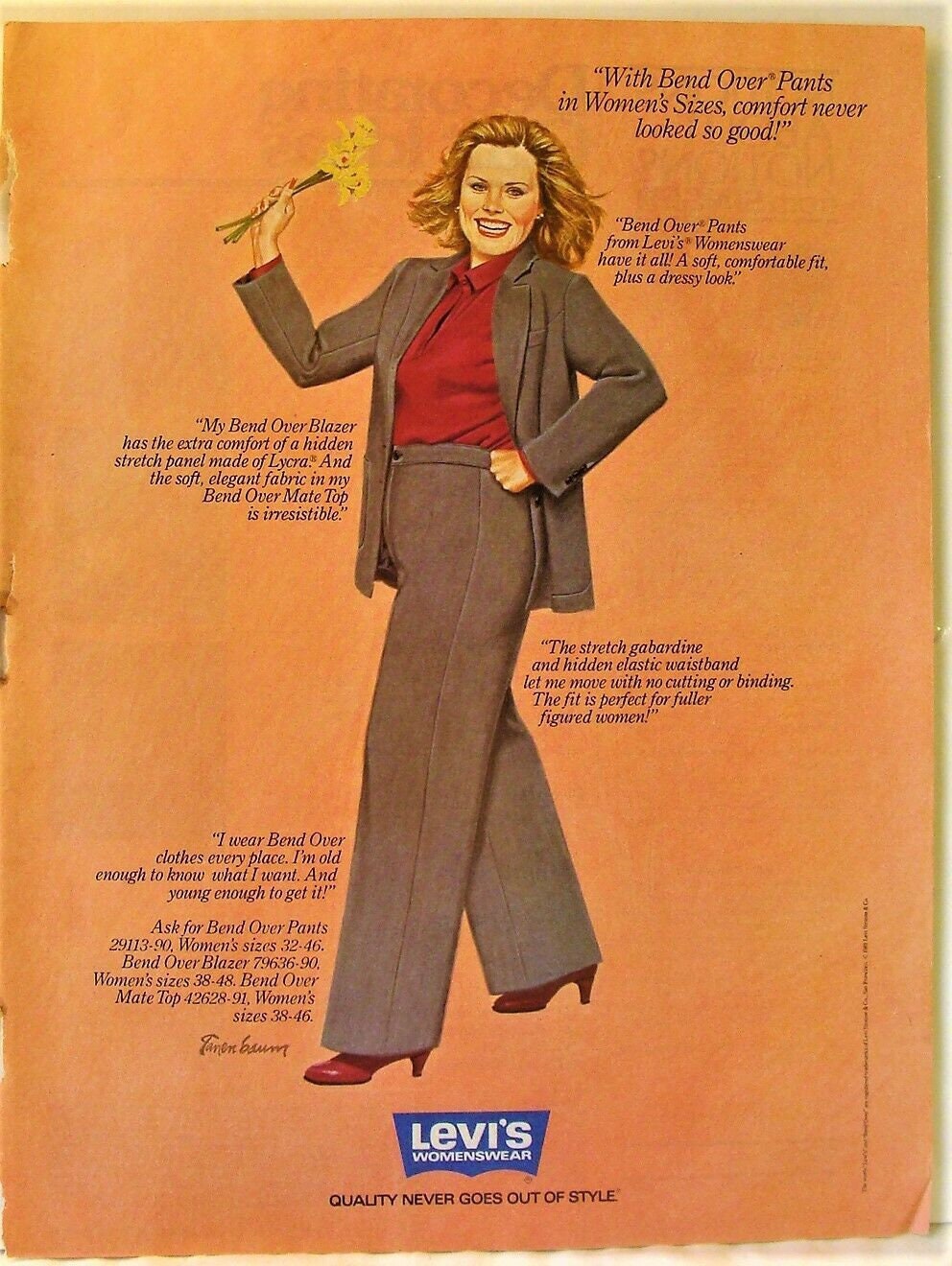 1981 Taunenbaum Women Levi's Womenswear Fashions Bend Over - Etsy