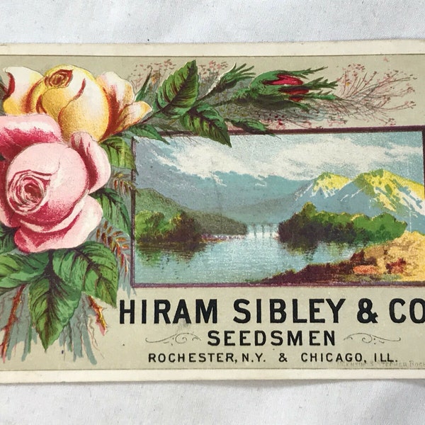 Victorian Trade Card Hiram Sibley & Co Seedsmen Rochester NY Chicago ILL