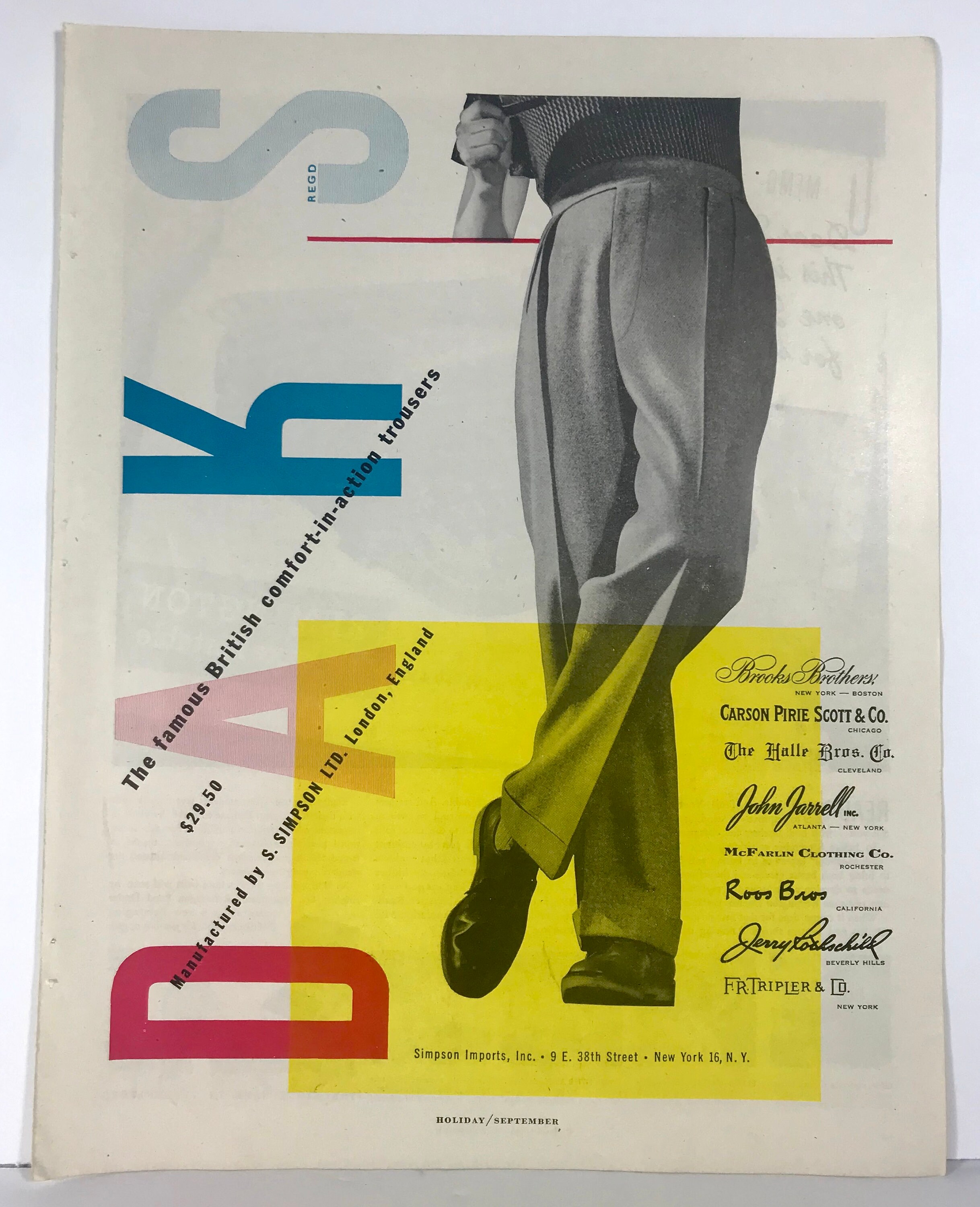 Buy Vtg 1948 Daks Print Ad Mens Trousers British Slacks Simpson Online in  India - Etsy