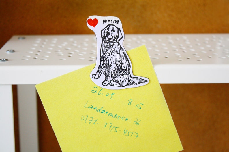 Kundendefinierter Hund Kühlschrankmagnet oder Stempel Set, Haustier Kühlschrankmagnet, Personalisierter Haustier Magnet, Katze Stempel Bild 4