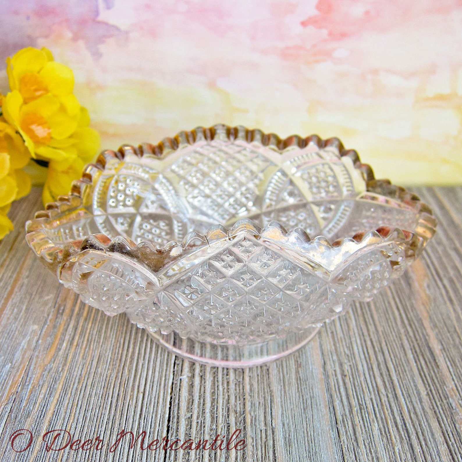 Pressed Glass Oval Dish With Gold Trim Candy Relish Nut Bowl Etsy
