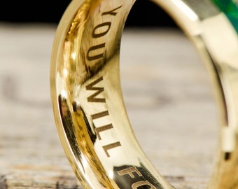 Custom ring engraving - include what you want in the note to seller - Stone Forge Studios