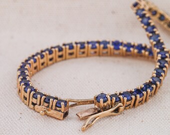 Bracelet tennis Chatham saphir