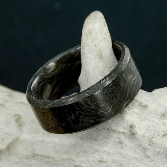 The Origin Forged Carbon Fiber Ring Stone Forge Studios Etsy UK