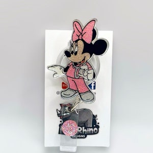 Nurse Minnie . Retractable ID Badge Reel nurse teacher badge reel