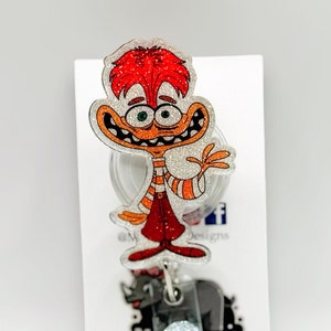 Anxiety Inside Out Character Retractable Badge Reel: Nurse Teacher ID
