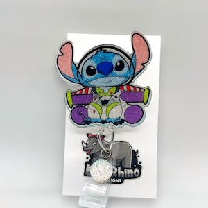 Buzz light year stitch    Retractable ID Badge Reel nurse teacher badge reel