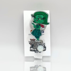 Disgust emotion Inside out Retractable ID Badge Reel nurse teacher badge reel