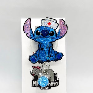 Stitch Nurse Retractable ID Badge Reel