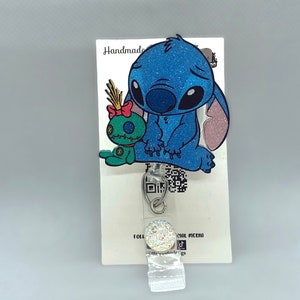 Stitch and  scrump Retractable ID Badge Reel nurse teacher badge reel