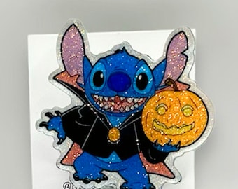 Vampire Stitch Halloween Badge Reel: Nurse Teacher ID Holder