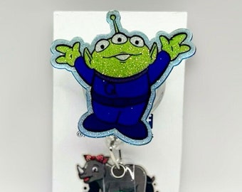 Alien Handmade Retractable ID Badge Reel: Nurse Teacher Badge