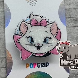 Disney aristocats  Marie  cat glitter authentic  pop socket phone grip popsocket