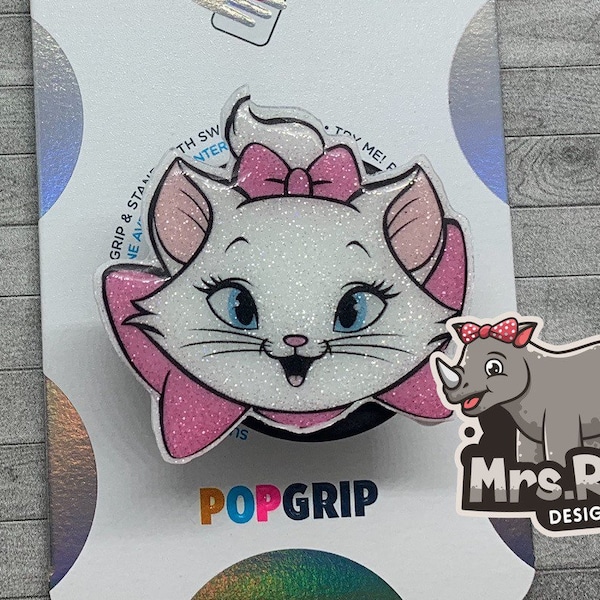 Disney aristocats  Marie  cat glitter authentic  pop socket phone grip popsocket