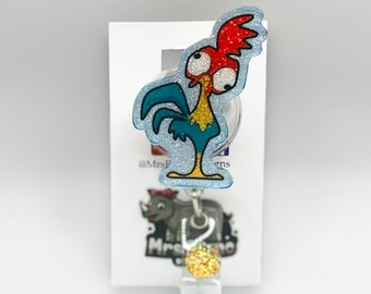Hei Hei Moana Retractable ID Badge Reel nurse teacher office badge reel