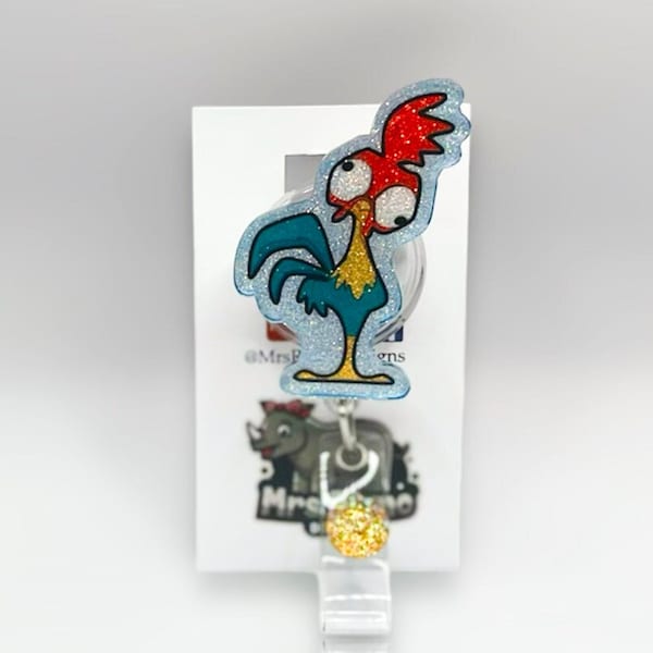 Hei Hei Moana Retractable ID Badge Reel - Nurse, Teacher, Office