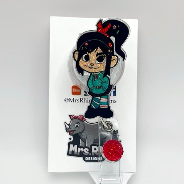 vanellope von schweetz wreck it ralph Retractable ID Badge Reel nurse teacher badge reel