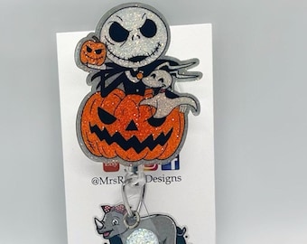 Porte-badge rétractable Jack Skellington, Roi des Citrouilles