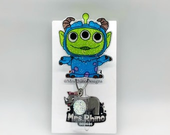 Alien Sulley Costume Retractable Badge Reel: Nurse Teacher ID Holder