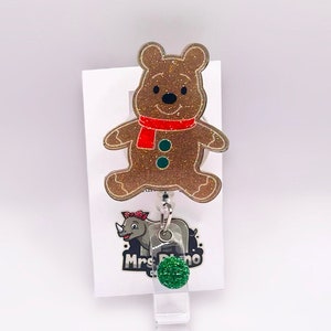 Winnie the Pooh Gingerbread Cookie Retractable Badge Reel