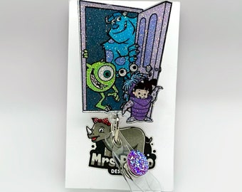 Monsters Inc. Retractable ID Badge Reel: Sully, Mike & Boo