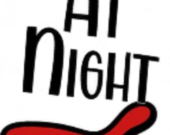 At night