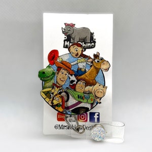 Toy Story Woody Buzz Jessie Retractable ID Badge Reel nurse teacher badge reel