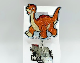 Littlefoot Dinosaur Retractable Badge Reel - Nurse Teacher ID Badge
