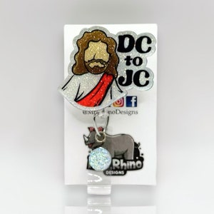 DC to JC Handmade Retractable ID Badge Reel: Punny Nurse Badge