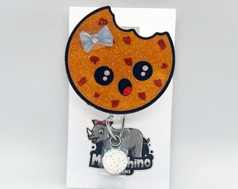 Chocolate Chip Cookie Retractable ID Badge Reel