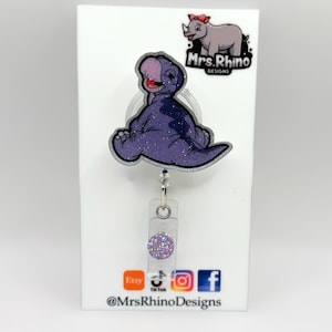 Little Foot Dinosaur Retractable ID Badge Reel