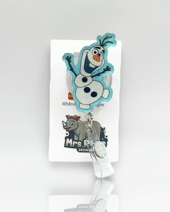 Olaf Frozen Retractable ID Badge Reel Nurse Teacher Office Badge