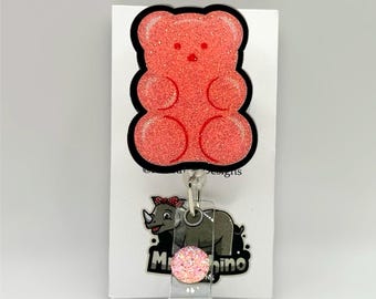 Gummy Bear Retractable Badge Reel: Handmade Nurse Teacher ID