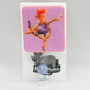 Pepe Ballerina Meme Handmade Badge Reel - Nurse Teacher ID