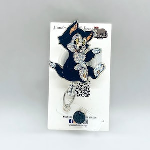 Figaro Retractable ID Badge Reel: Nurse Teacher Alligator Clip