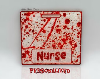 Blood splatter badge buddy Badge Buddy (ID badge holder) badge buddies
