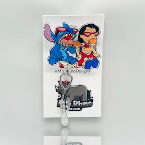 Lilo & Stitch Ice Cream Retractable Badge Reel: Nurse Teacher ID Badge