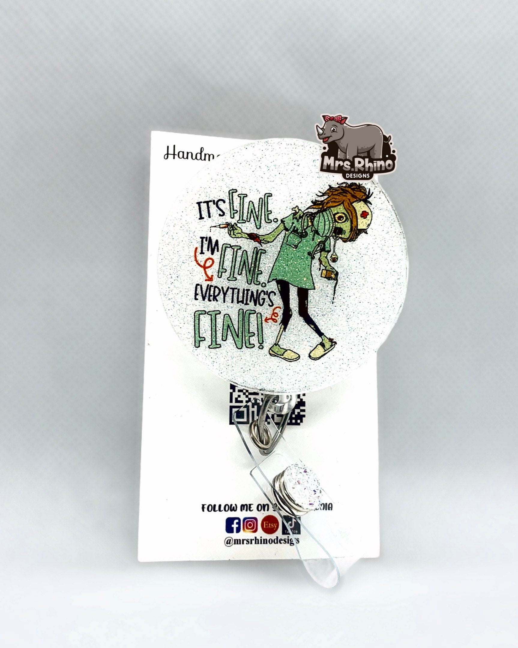 Zombie Nurse Badge Reel,  "I'm fine everything is fine "