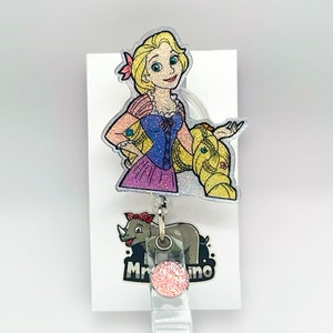 Rapunzel tangle Retractable ID Badge Reel nurse teacher badge reel