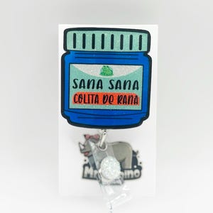 Sana sana colita de Rana Vick’s vapor rub   badge reel
