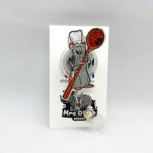 Remy ratatouille Retractable ID Badge Reel nurse teacher office badge reel