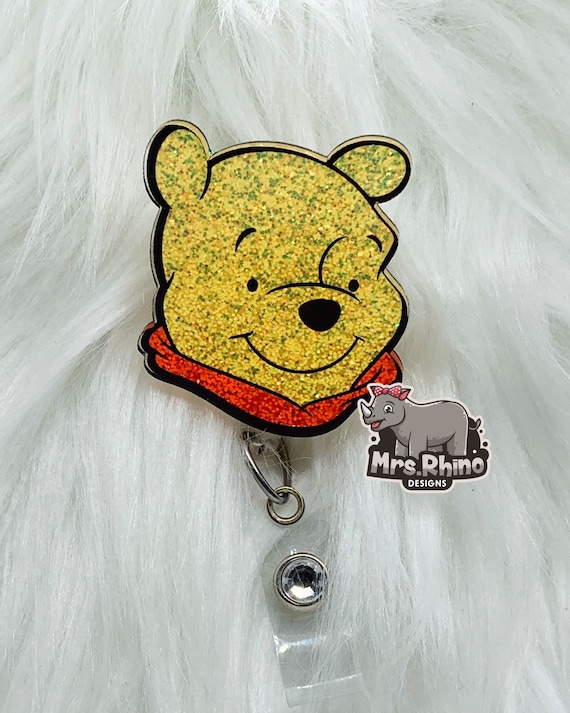 Winnie the Pooh Badge Reel/retractable Badge/badge Holder/id Holder/nurse  Badge/nurse Gift/pooh Badge/teacher Badge/disney Lover Gift/ -  Denmark