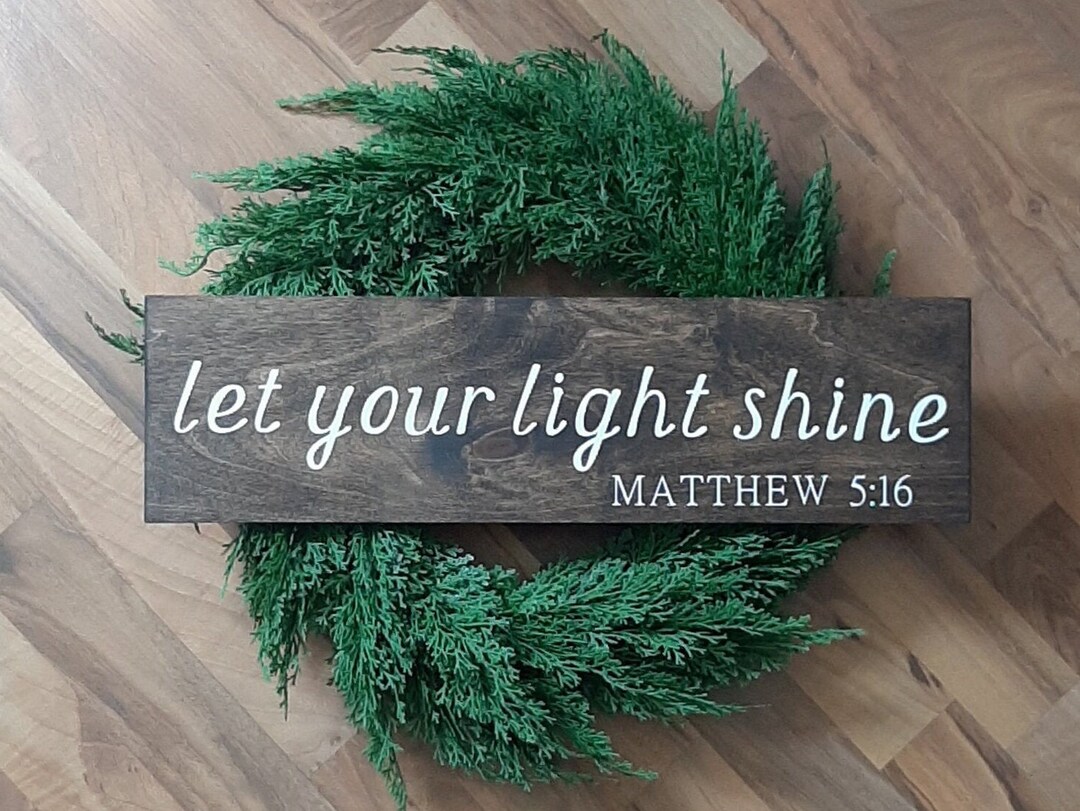 Let Your Light Shine Wooden Sign Religious Confirmation Gift - Etsy