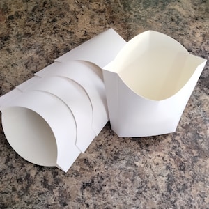 French Fry Holders 5.5oz | White Fry Cups | Party Favor Cups | Last Min Gift Cups | Bake Sale Containers