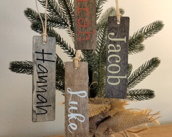 Wooden Name Tags | Wooden Stocking Tags | Custom Wooden Tags | Wooden Gift Tags | Place Setting Tags | Customizable Gift Tags