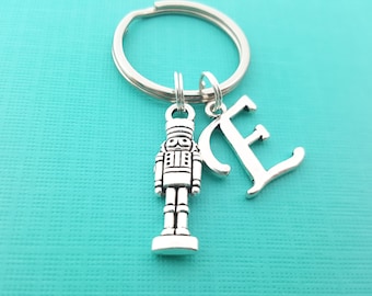 Nutcracker Keychain - Christmas Gift - Personalized Keychain - Initial Keychain - Custom Key Chain - Personalized Gift - Gift for Her
