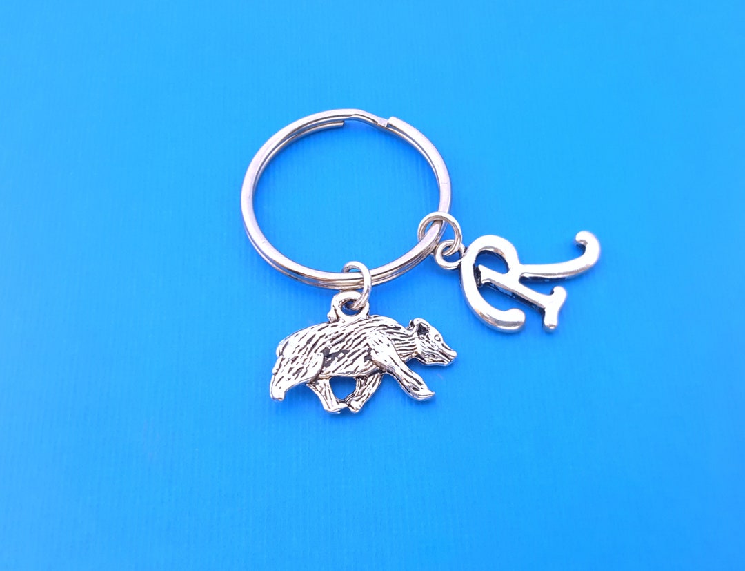 Badger Keychain Personalized Keychain Custom Key Chain Etsy