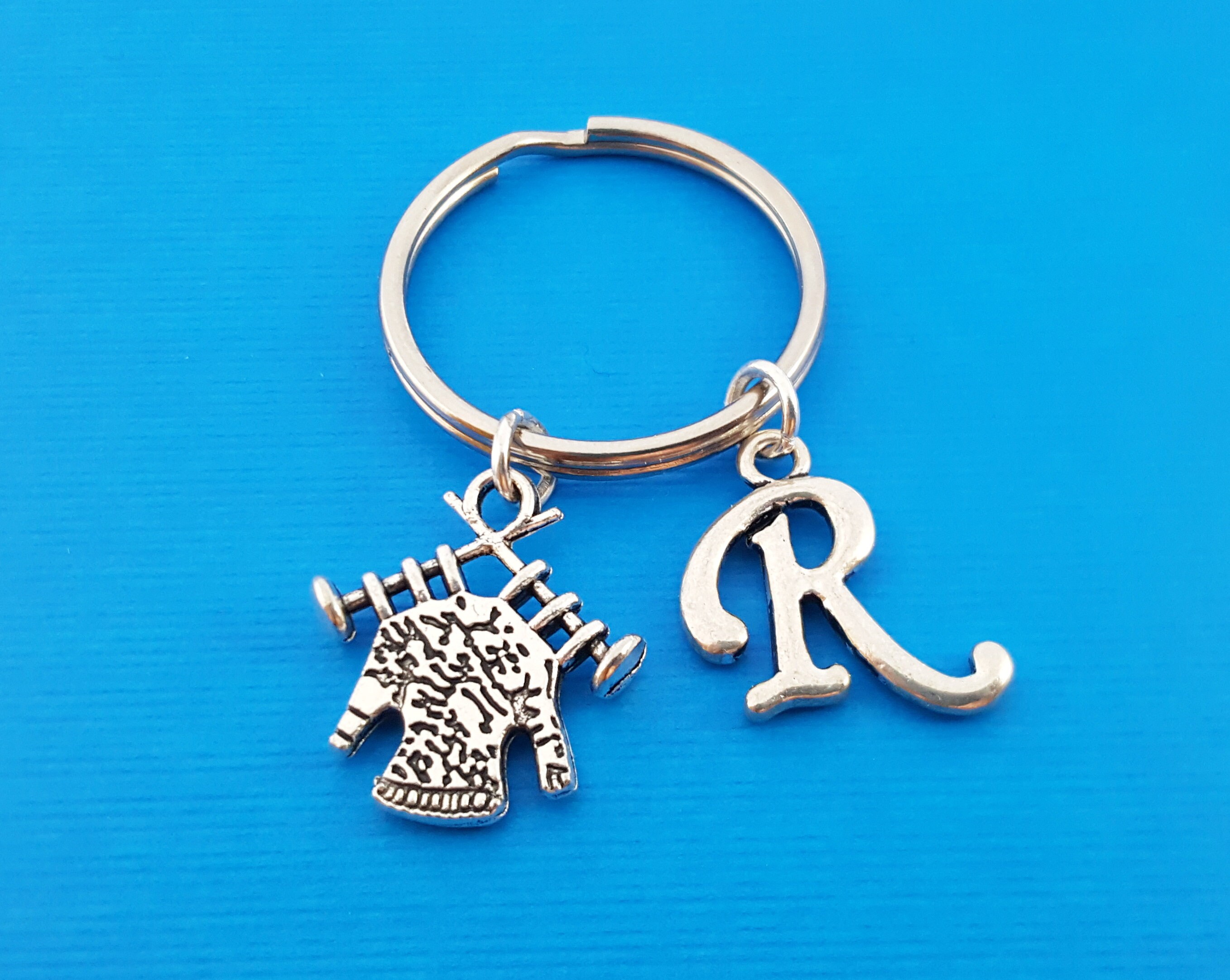 Knitting Keychain Sweater Crochet Personalized Keychain Etsy